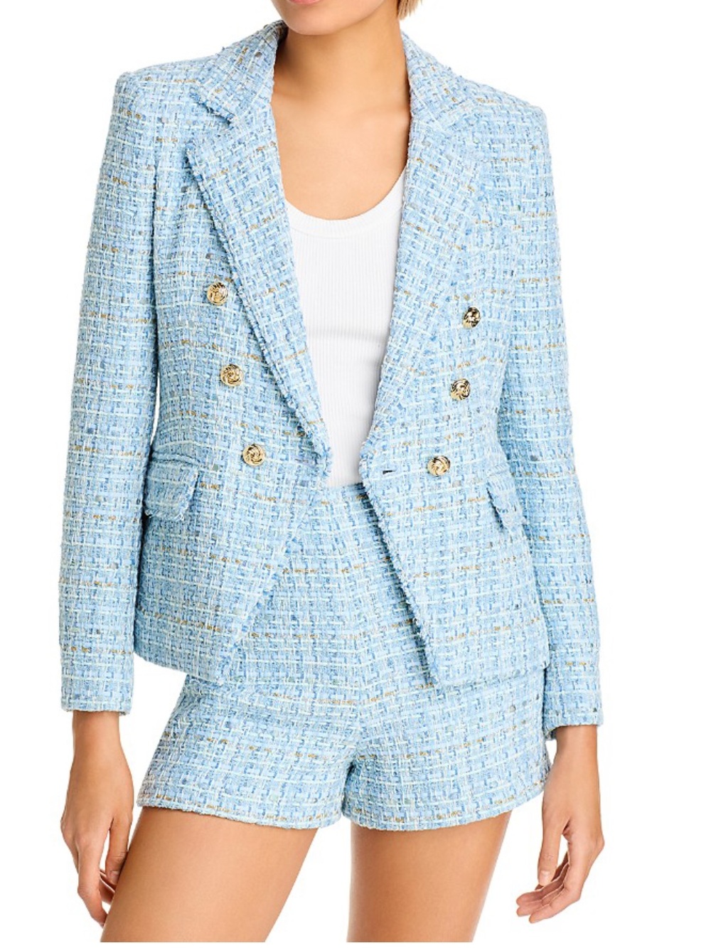 Generation Love ELIZA Tweed Double-Breasted Blazer